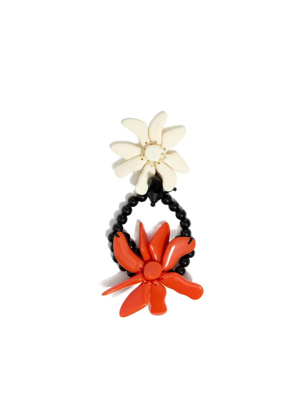 Bimba Y Lola Flower-beaded Earrings In Red