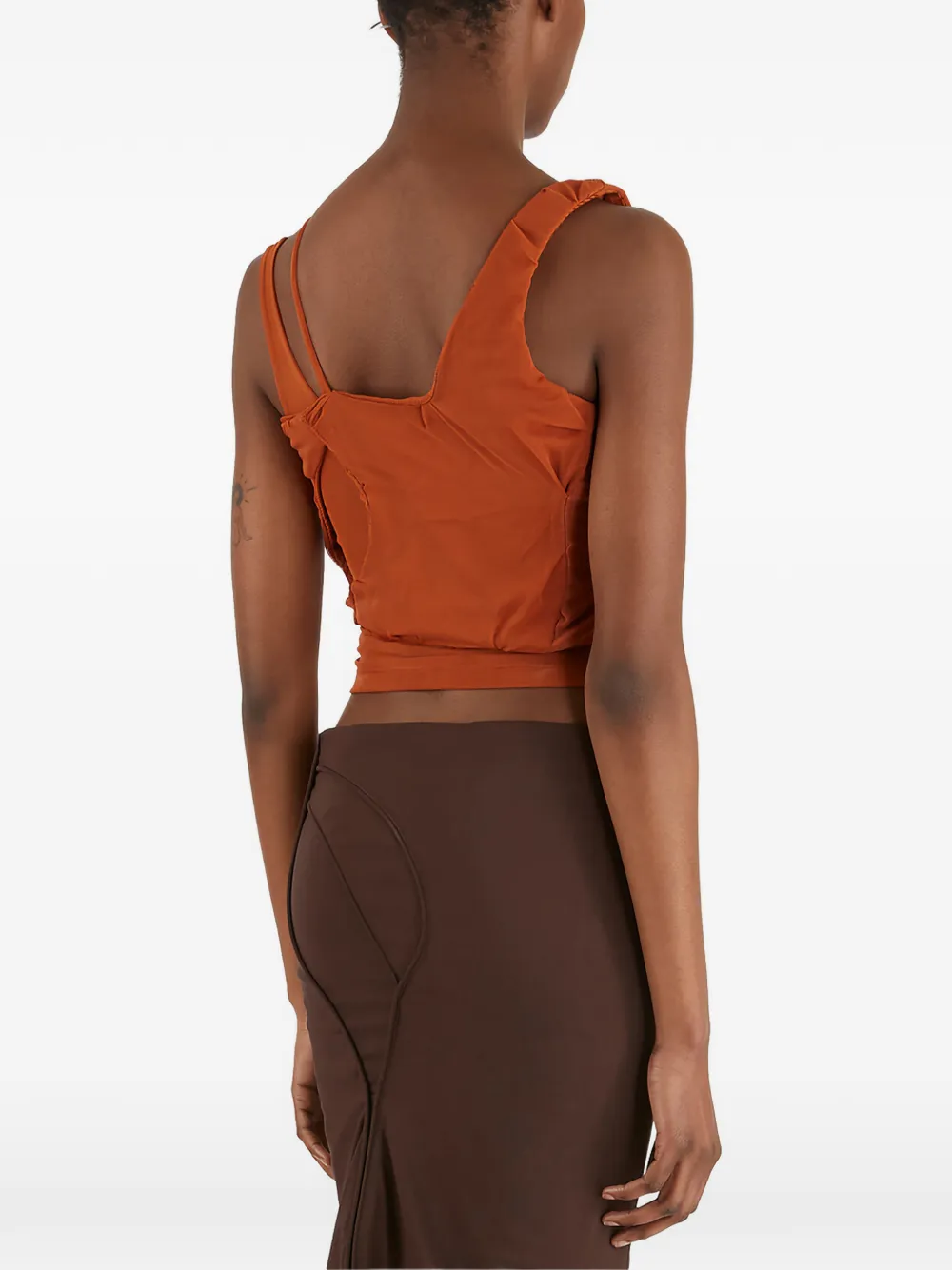 Rusfrcade overlay-strap Top | Orange | FARFETCH ZA