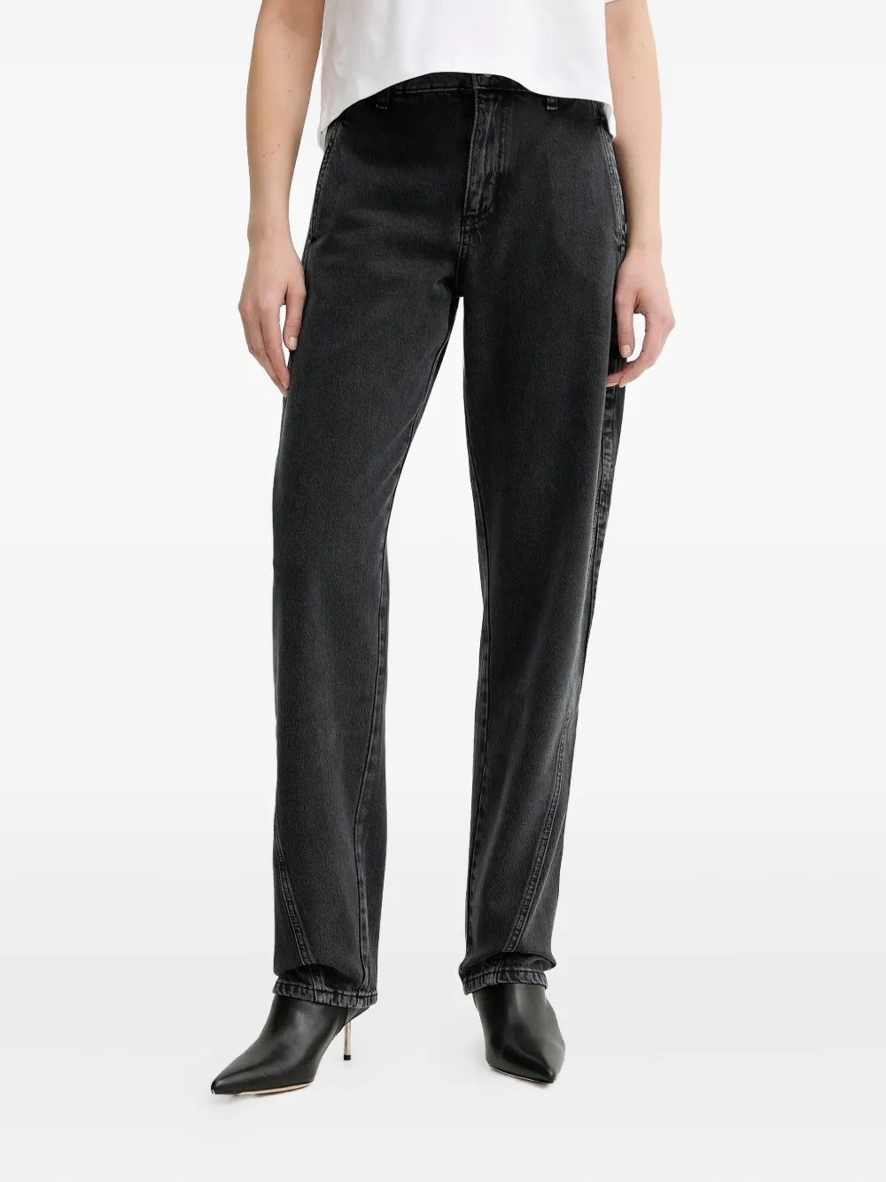 BOSS Jeans mit Logo-Patch - Schwarz