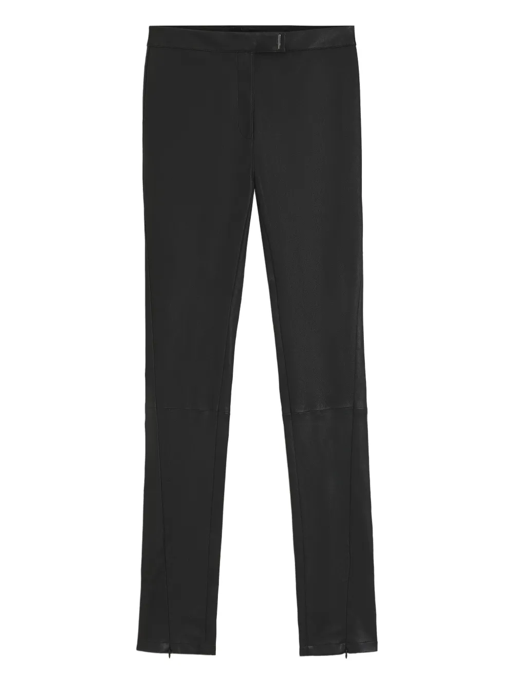 BOSS split-hem leather trousers | Black | Image 1
