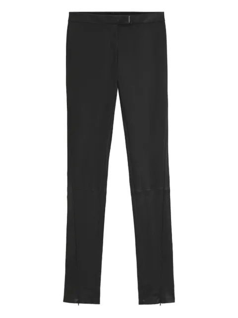 BOSS split-hem leather trousers