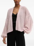 BOSS balloon-sleeve open-front cardigan - Pink