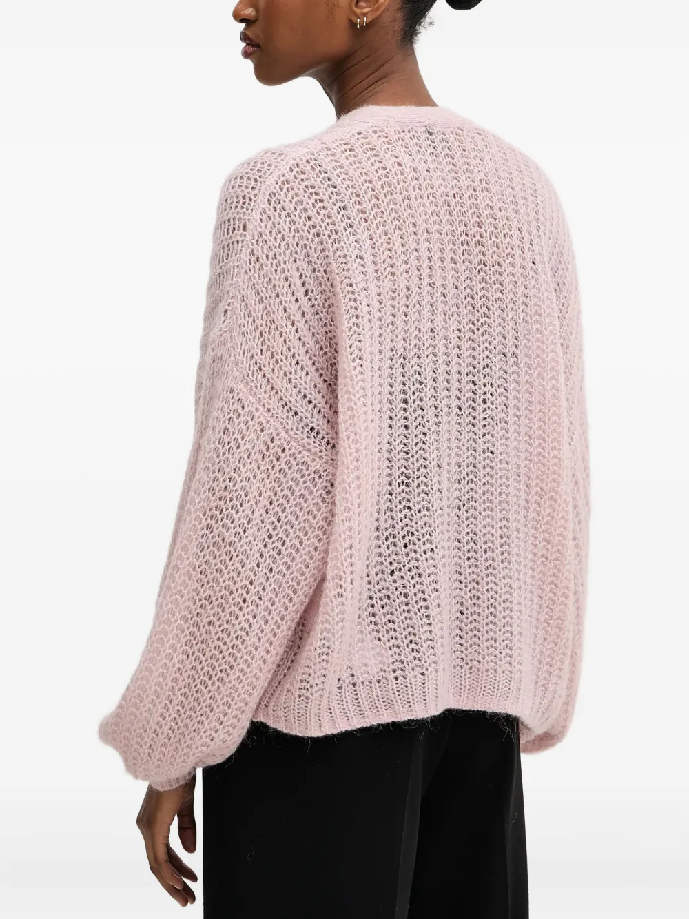 BOSS Vest met ballonmouwen en open voorkant Roze