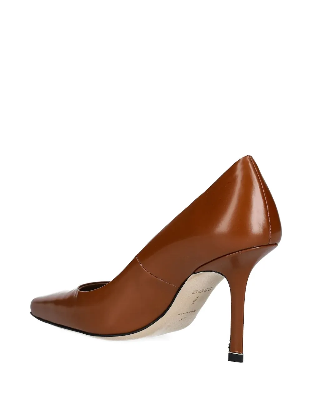 Hugo Boss 100mm Pointed-toe Stiletto Pumps In Brown