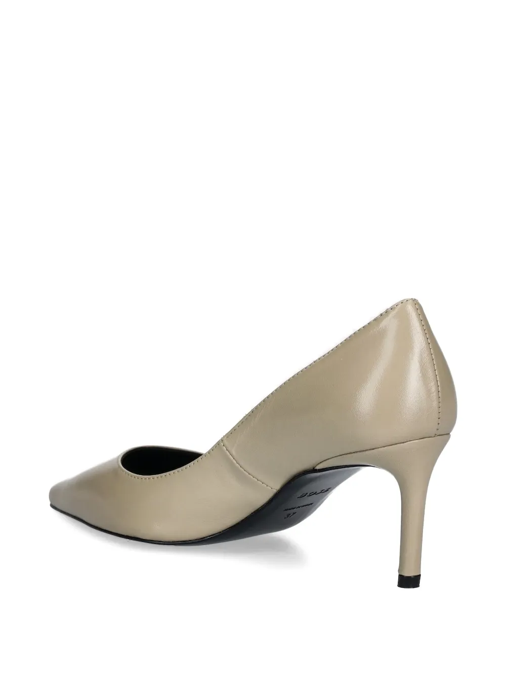 Hugo Boss Pointed-toe Leather Pumps In Neutral