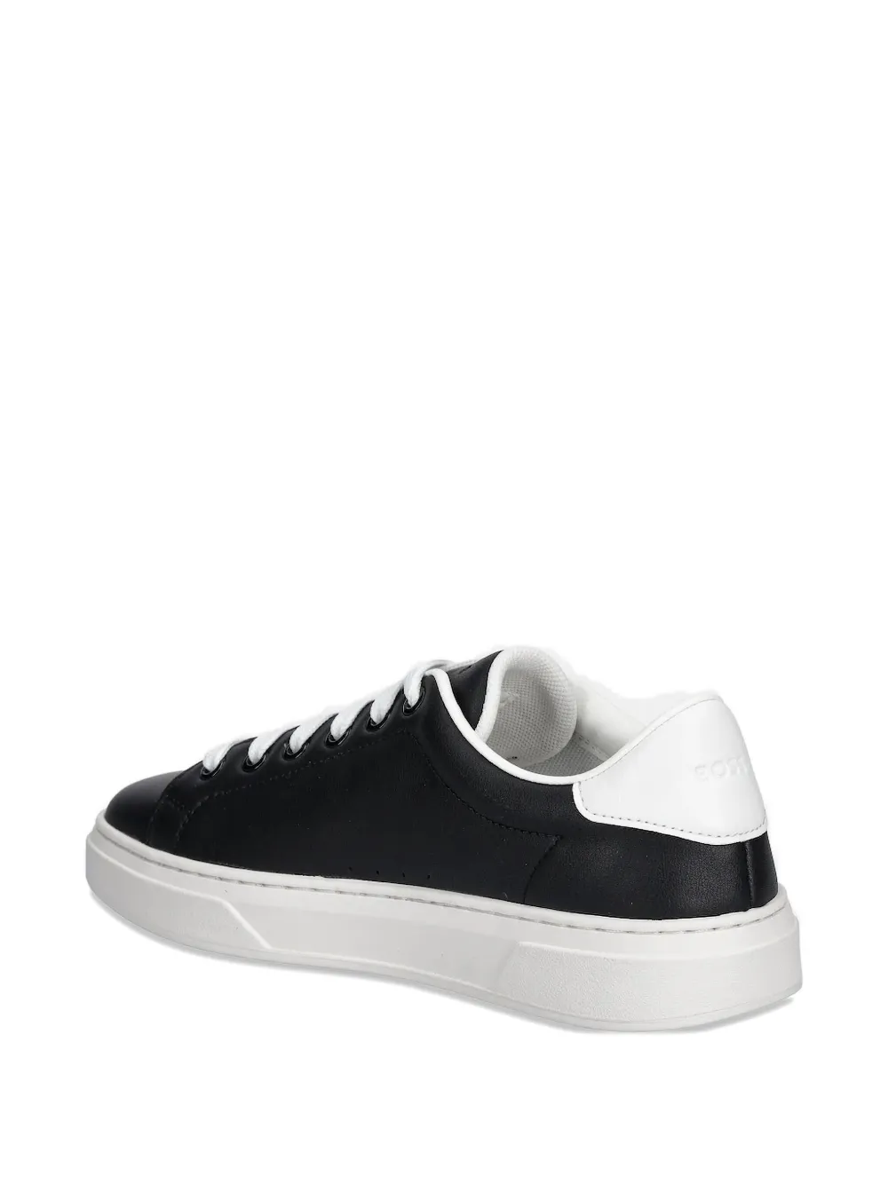 Hugo Boss Kieran Lace-up Leather Sneakers In Black