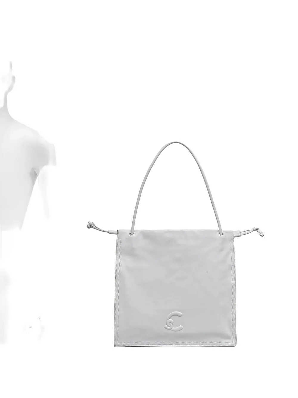 Coccinelle large Dulse embossed-logo tote bag Wit