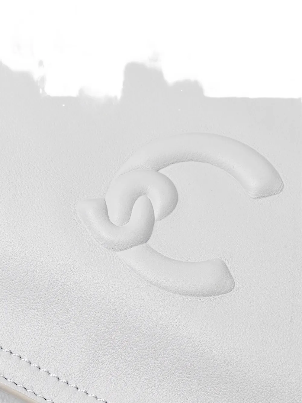 Coccinelle large Dulse embossed-logo tote bag Wit