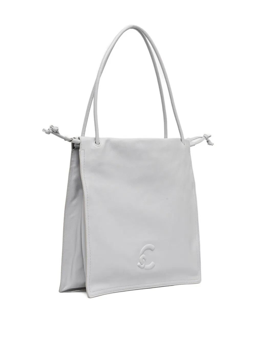 Coccinelle large Dulse embossed-logo tote bag - Wit