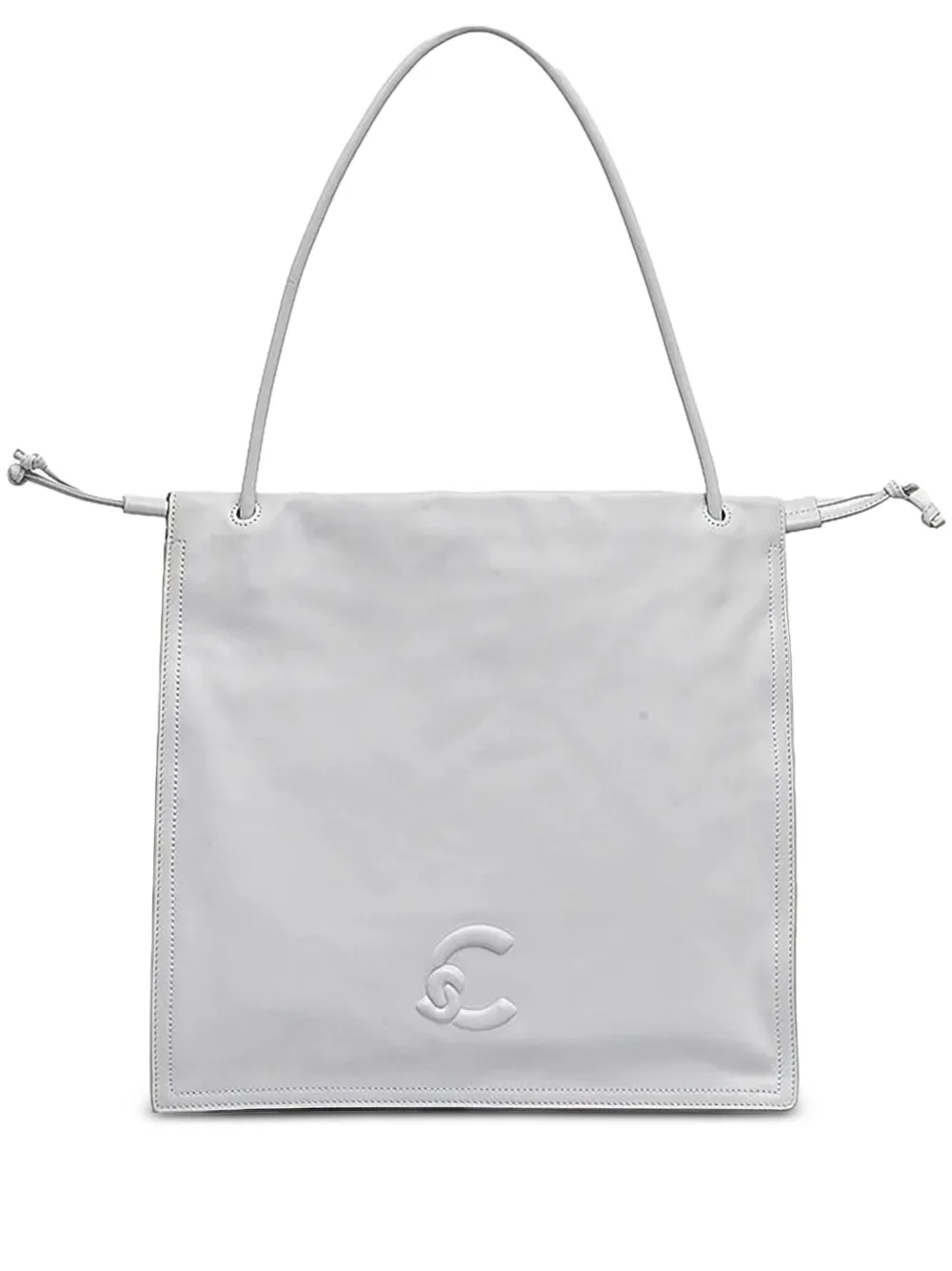 Coccinelle large Dulse embossed-logo tote bag Wit