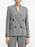BOSS double-breasted wool blazer - Grey