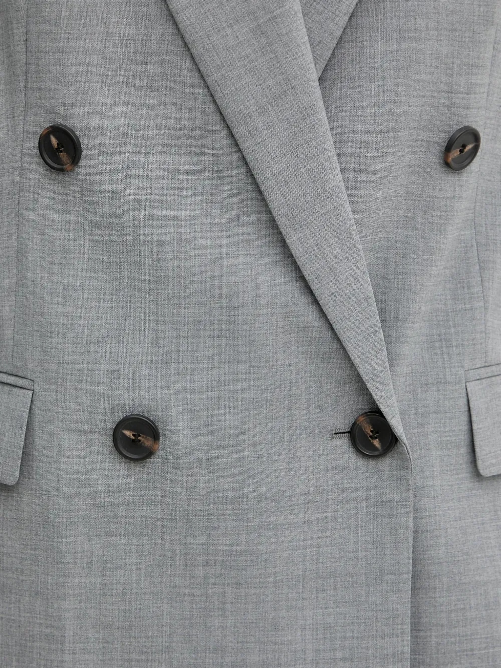 BOSS Wollen blazer met dubbele rij knopen Grijs