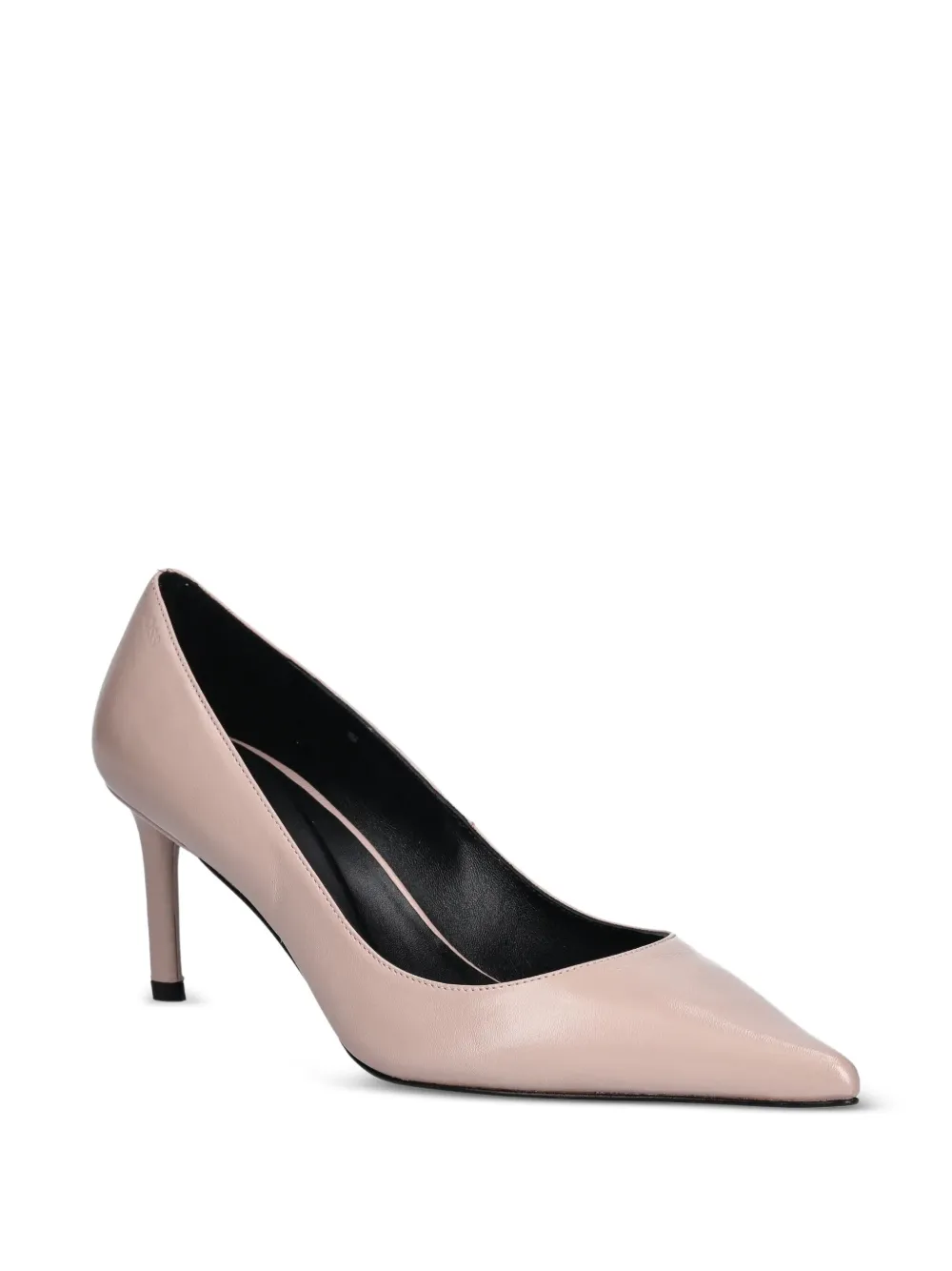 BOSS 75mm pointed-toe leather heeled pumps Pink