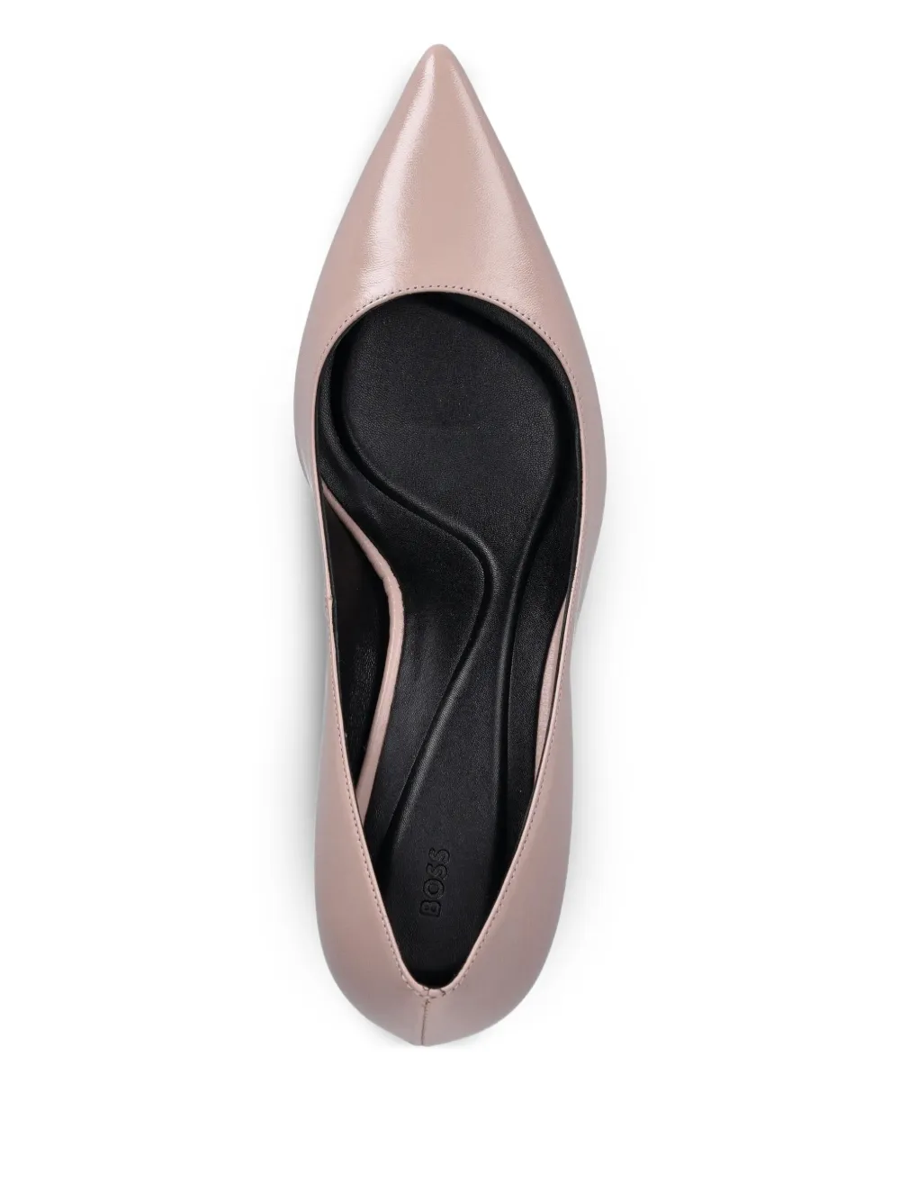 BOSS 75mm pointed-toe leather heeled pumps Pink