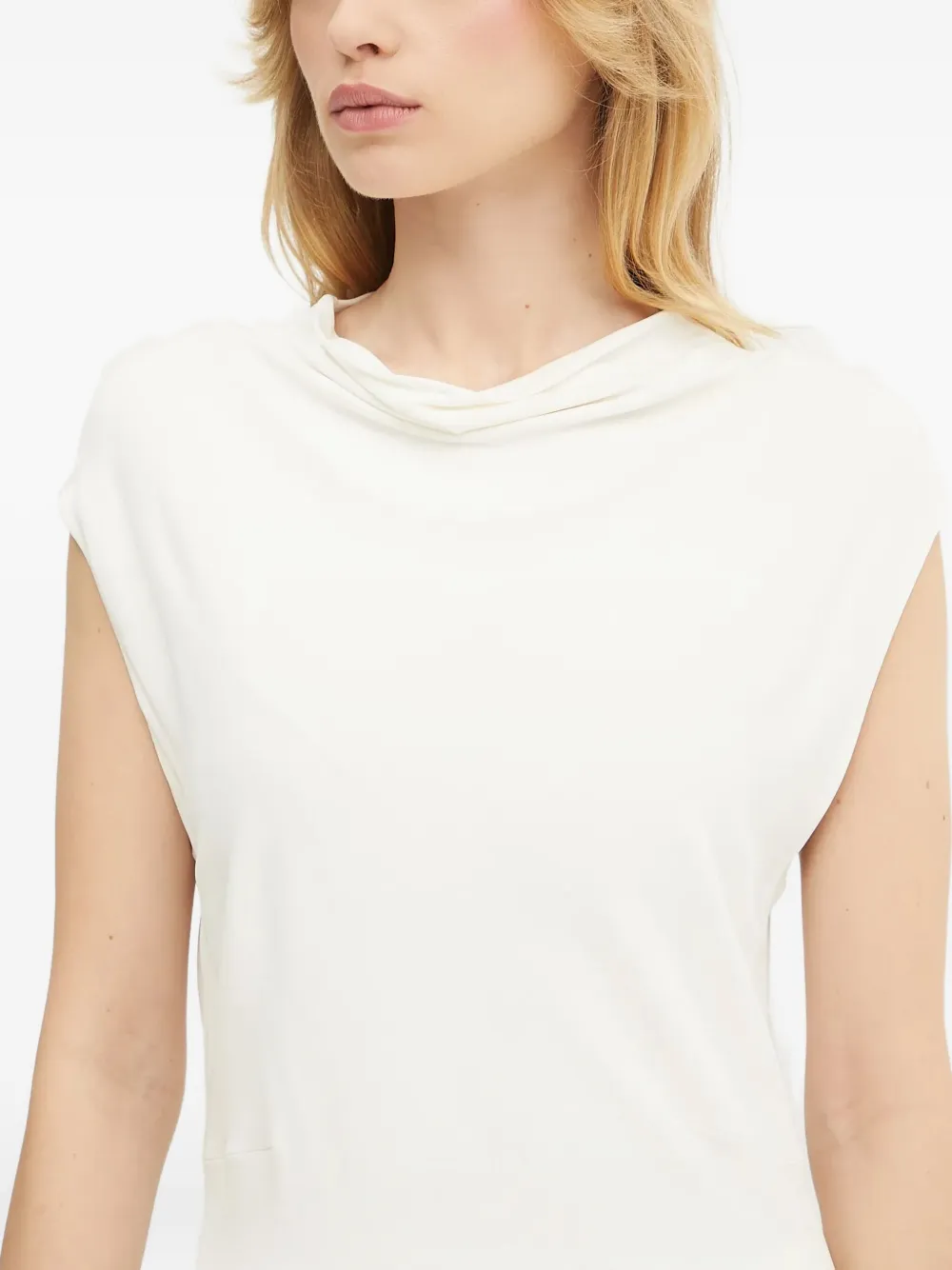 Hugo Boss Boss Elamma Cap Sleeve Top In White