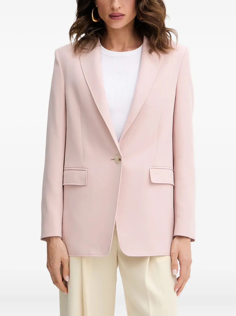 BOSS Blazer met enkele knoop Roze