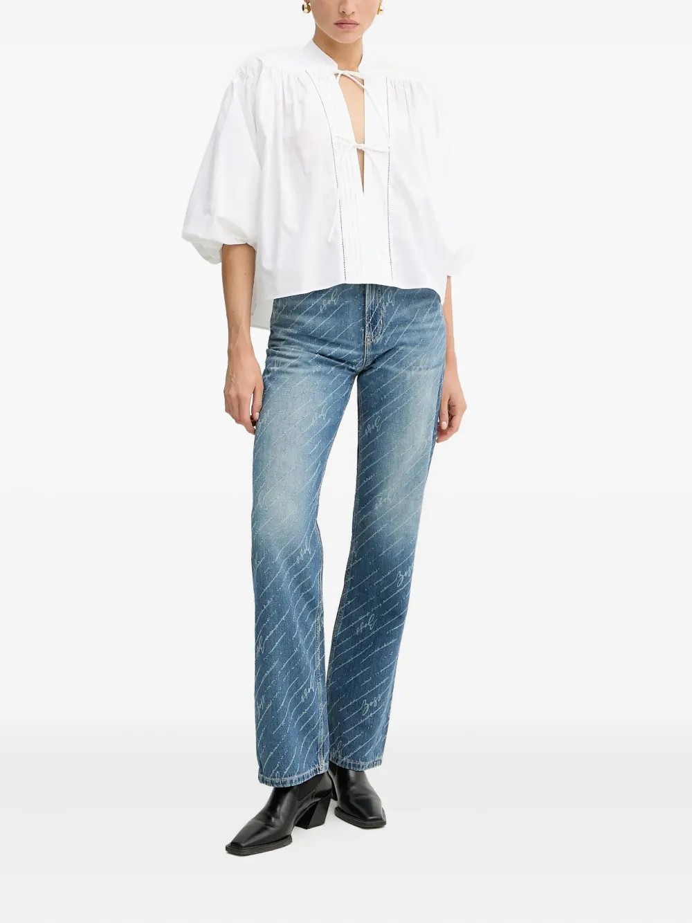 BOSS balloon-sleeve tie blouse | Blouses | Image 2