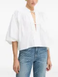 BOSS balloon-sleeve tie blouse - White