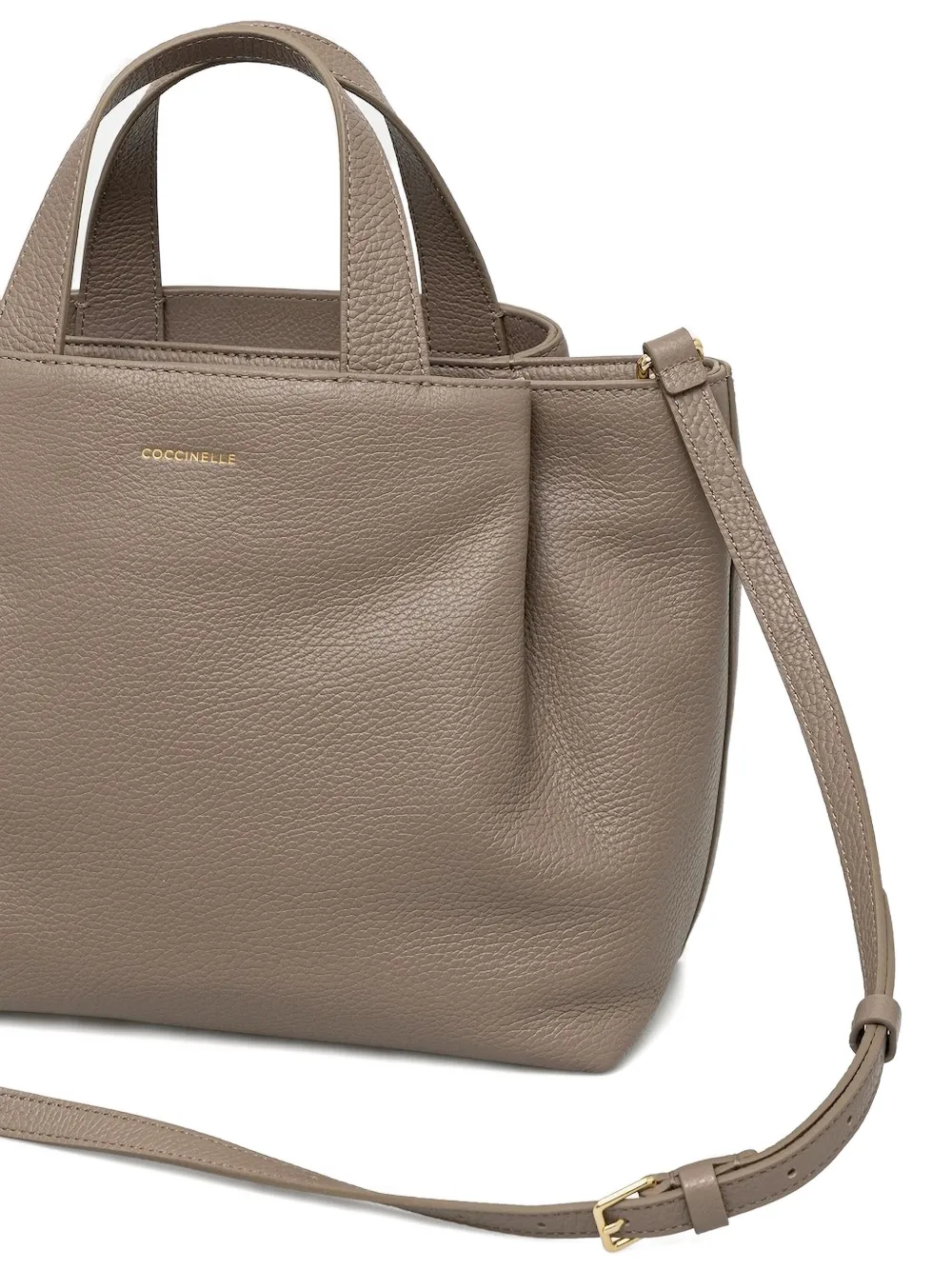 Coccinelle Shopper met gespdetail en handvat Bruin