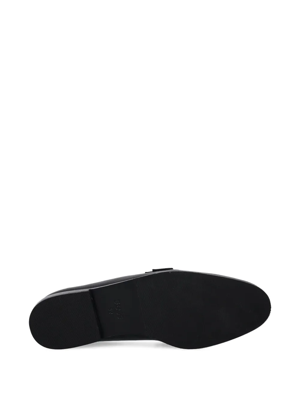 BOSS logo-plaque loafers Black