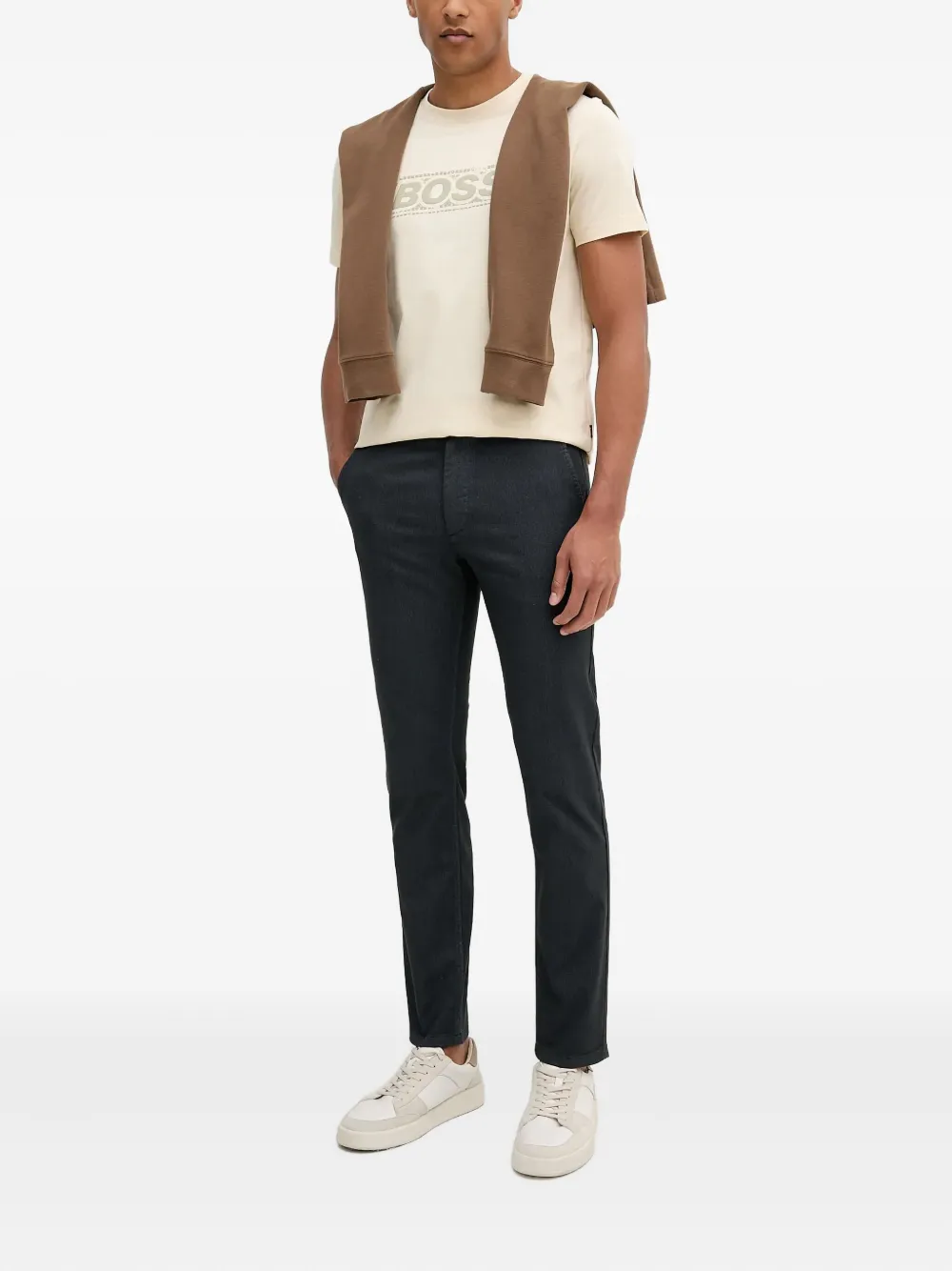 BOSS Straight broek - Grijs