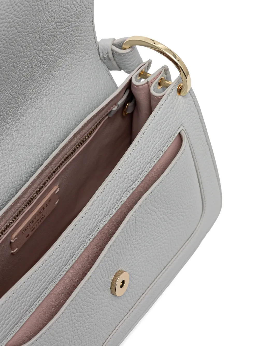 Coccinelle C-me Leather Shoulder Bag In White
