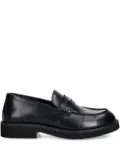 BOSS leather penny loafers - Black