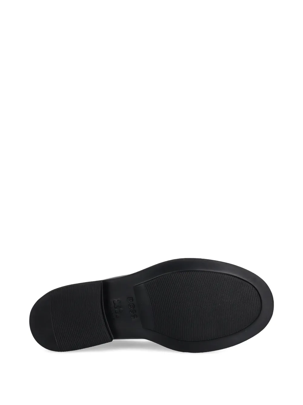 BOSS leather penny loafers Black