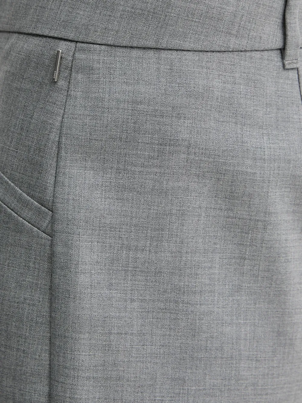 BOSS Plooibroek met paspelzakken Grijs