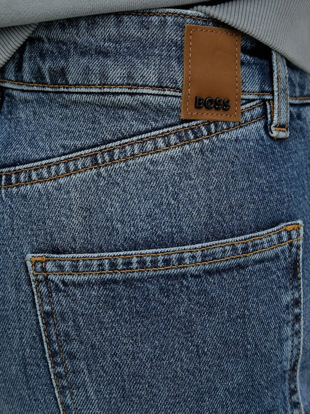 BOSS logo-plaque jeans Blauw