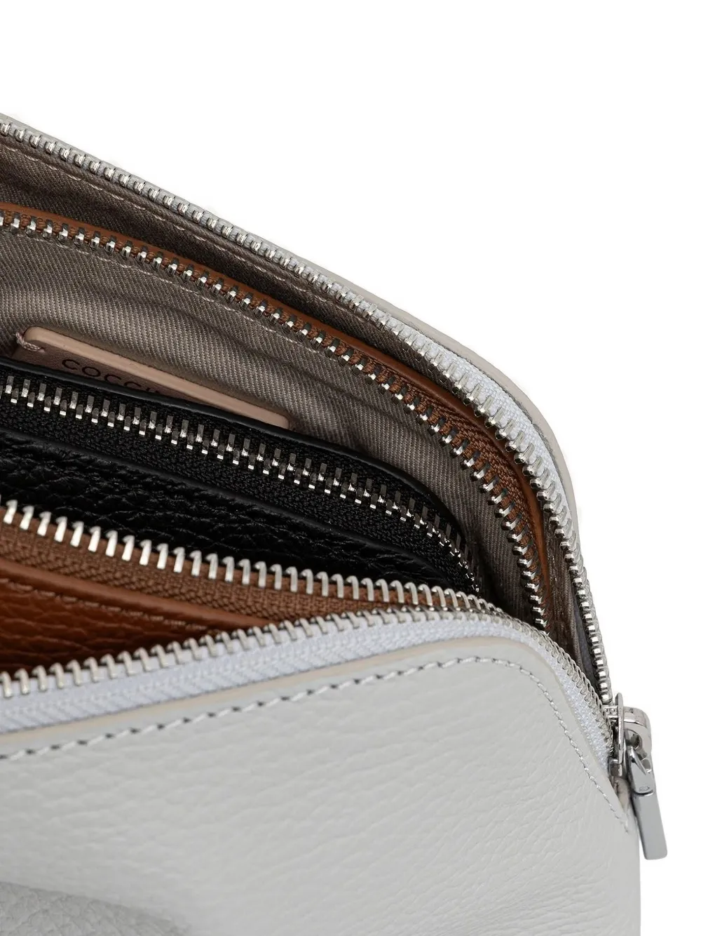 Coccinelle Zip-top Curved Make-up Bag In White