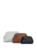 Coccinelle zip-top curved make-up bag - White