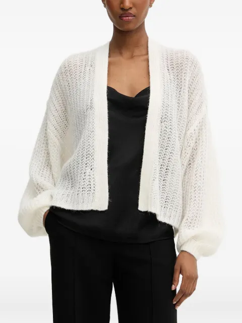 BOSS balloon-sleeve open-front cardigan