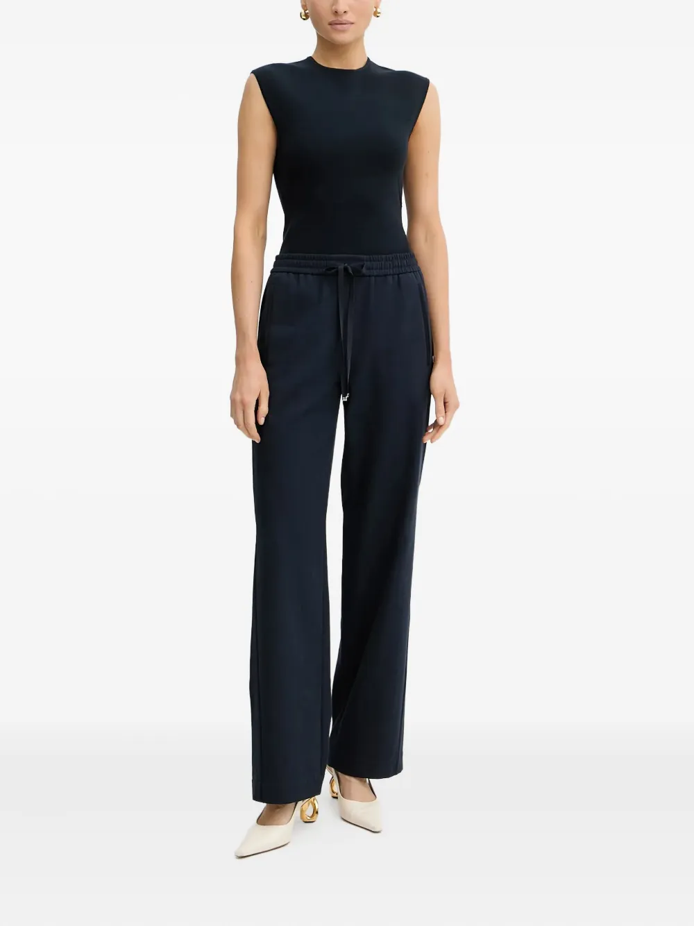 BOSS zip-fastening sleeveless blouse Blauw