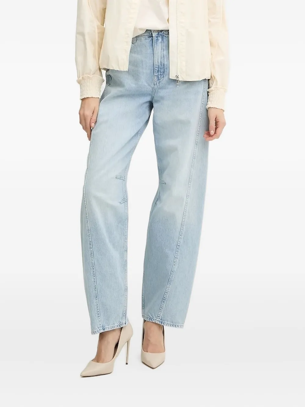 BOSS Jeans met geplooid vlak Blauw