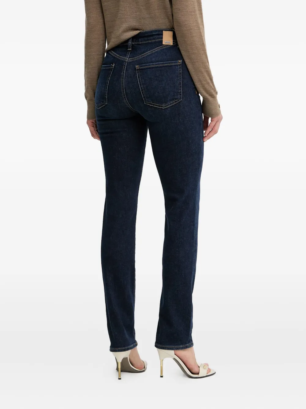 BOSS Straight jeans Blauw