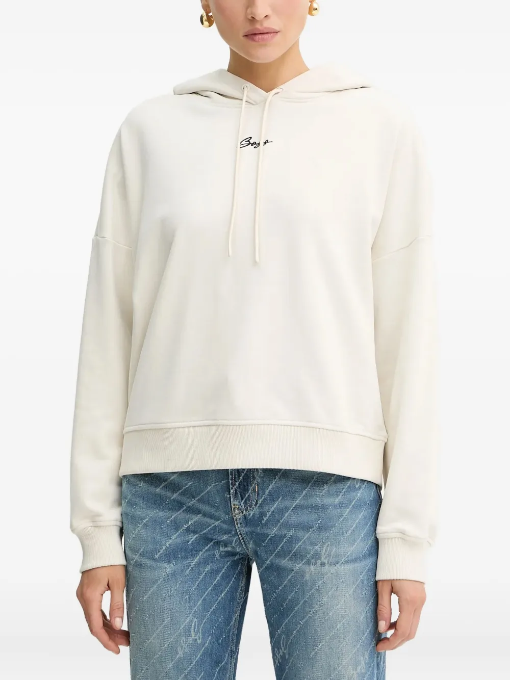 BOSS Hoodie met geborduurd logo 118