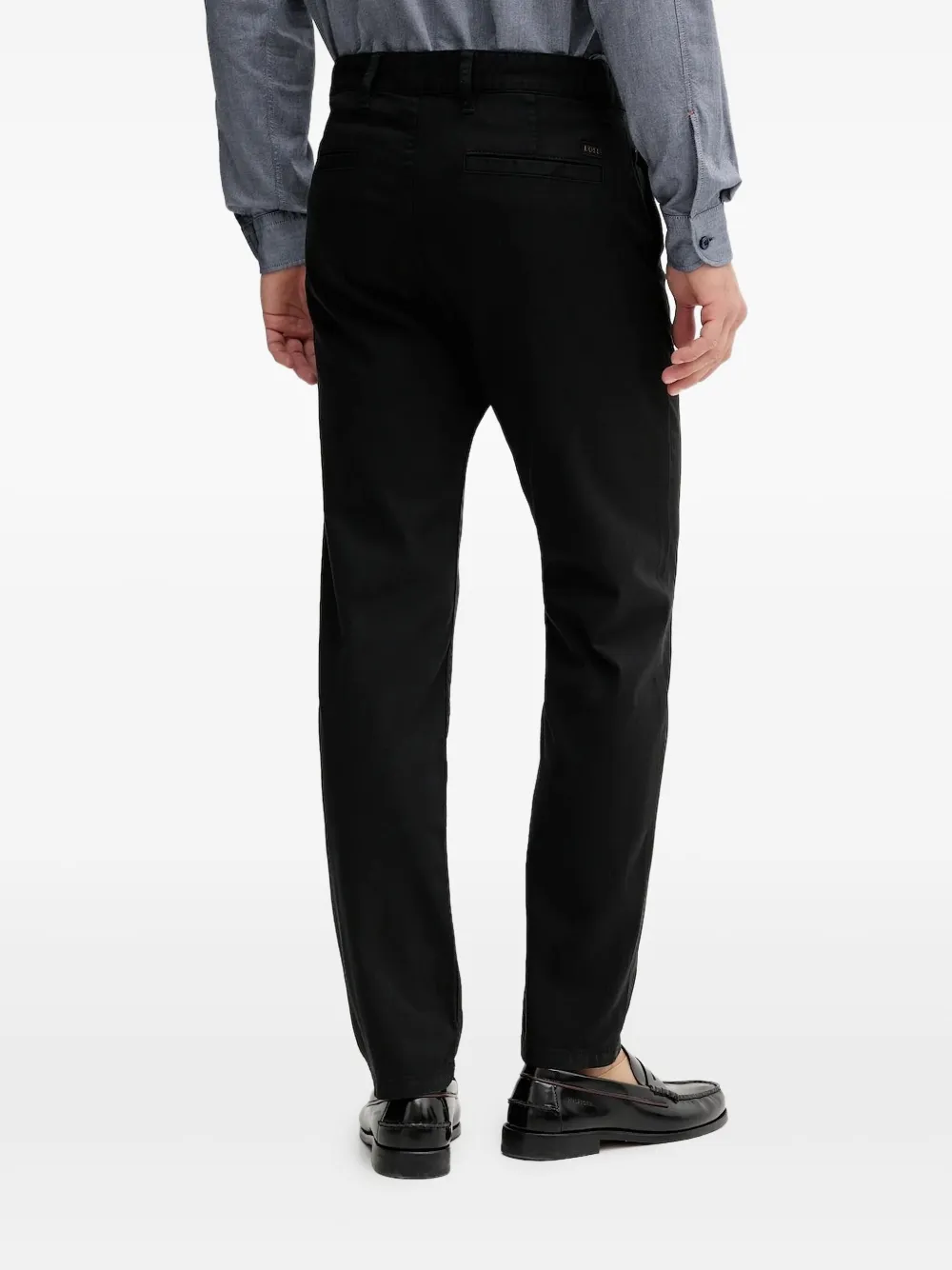 BOSS Broek met logopatch - Zwart
