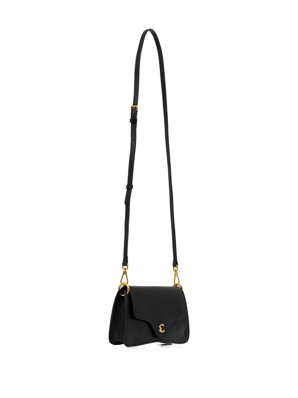 Coccinelle Versatile Shoulder Bag Adjustable Strap In Black