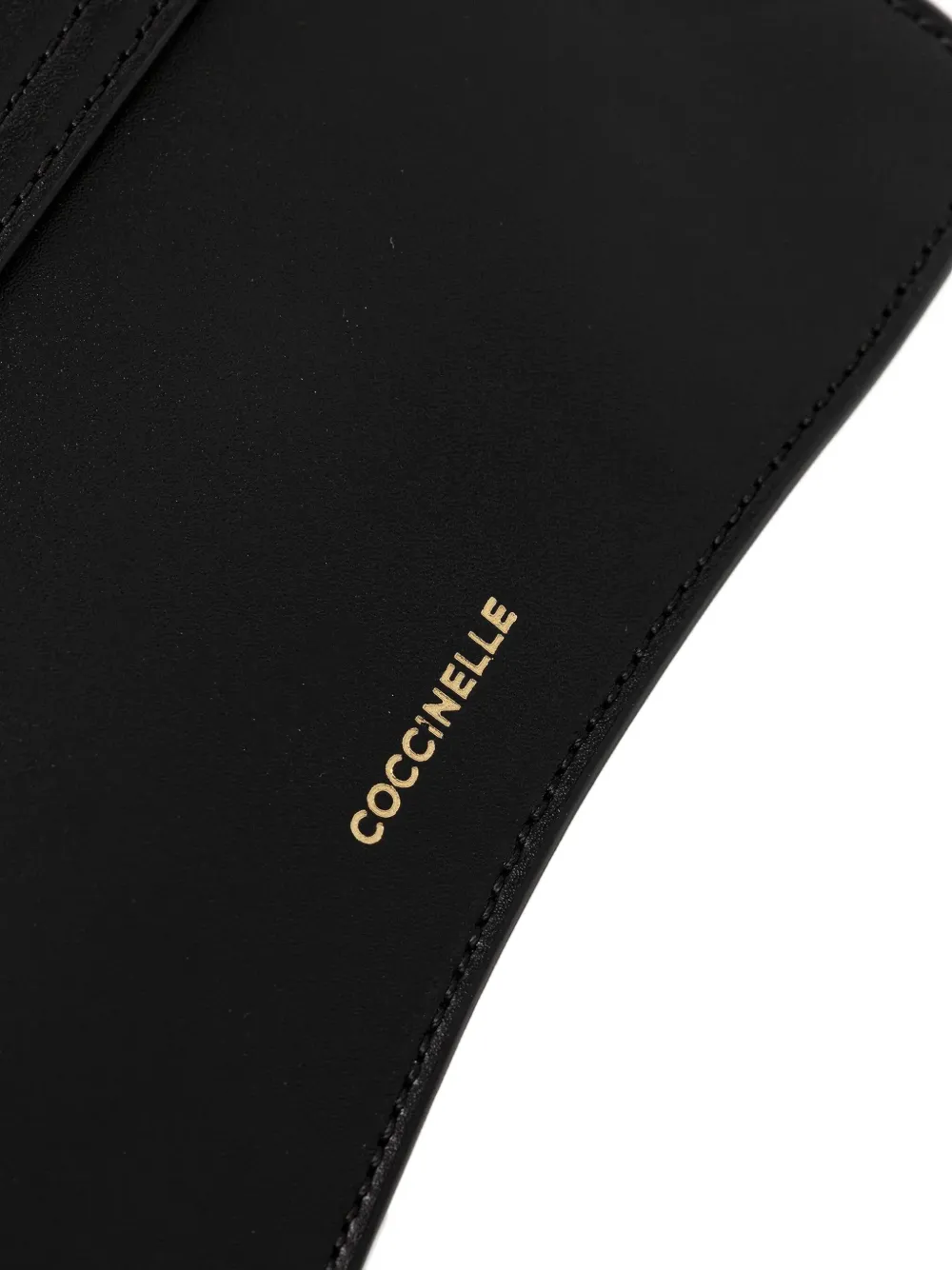 Coccinelle Versatile Shoulder Bag Adjustable Strap In Black