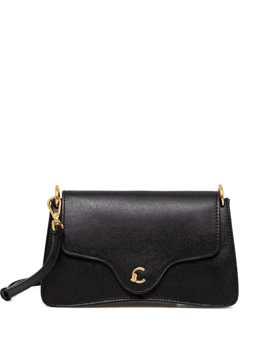 Coccinelle Versatile Shoulder Bag Adjustable Strap In Black
