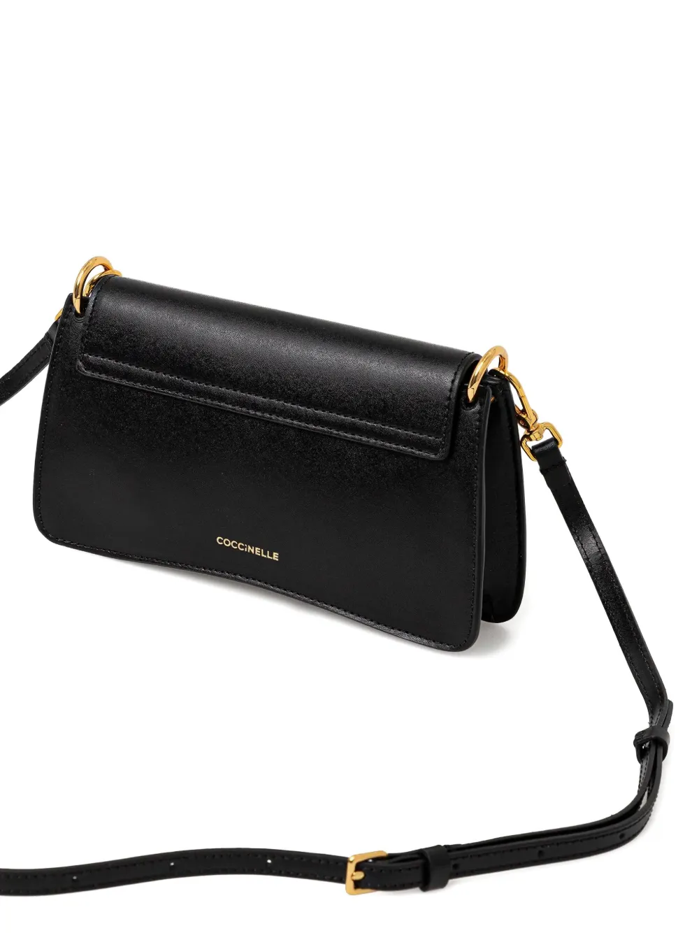 Coccinelle Versatile Shoulder Bag Adjustable Strap In Black