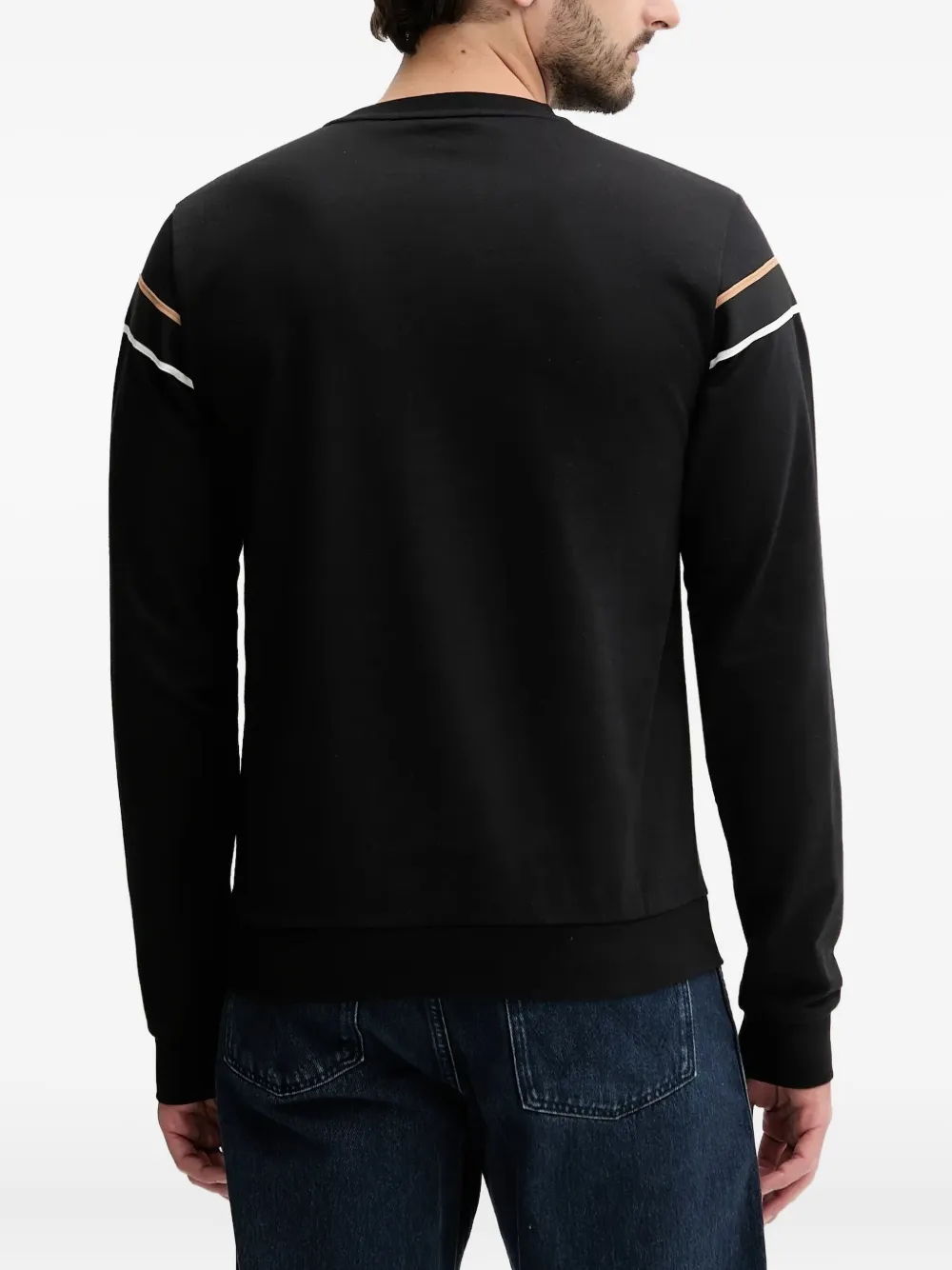 BOSS stripe-detail crew neck sweatshirt | Image 2