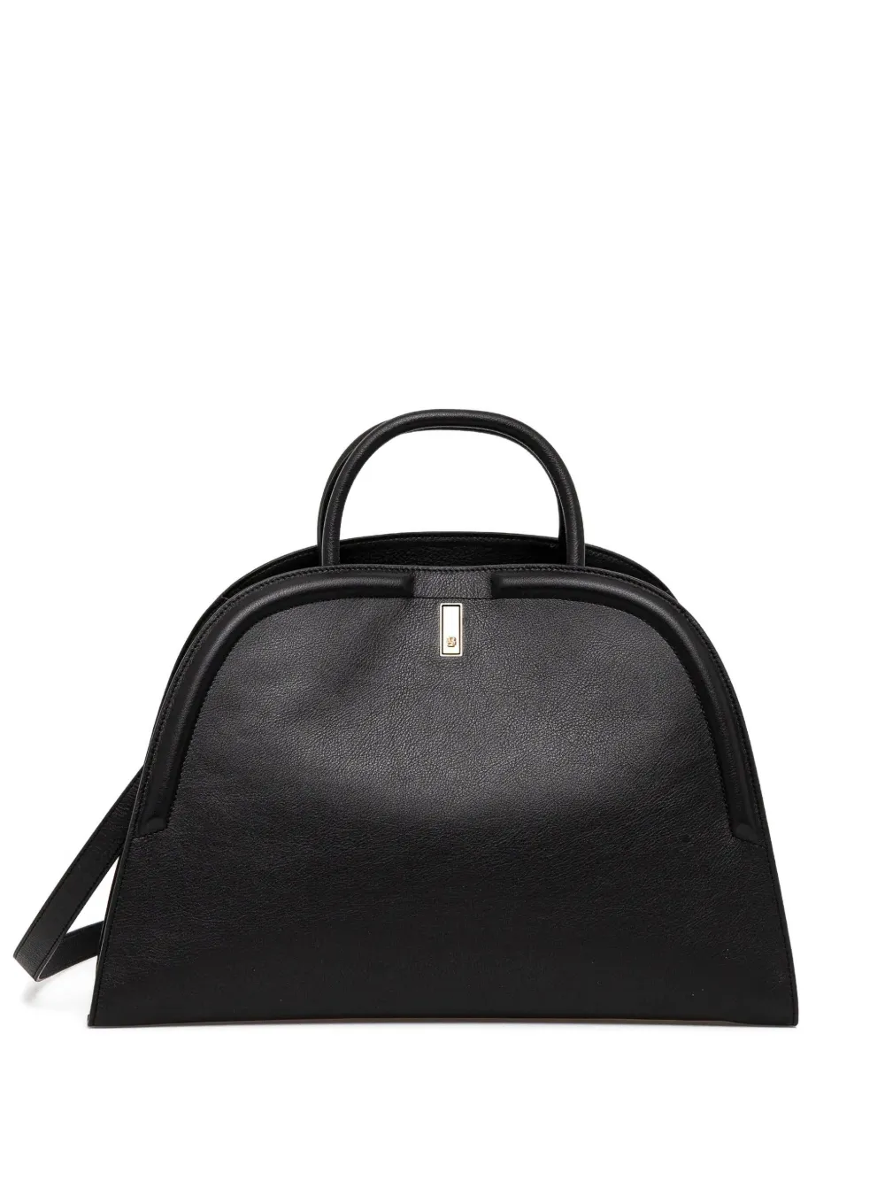 Hugo Boss Medium Ariell Logo-plaque Tote Bag In Black