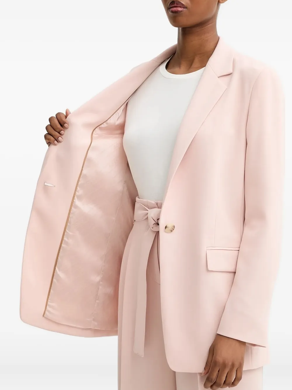 Hugo Boss Single-breasted Blazer In Pink