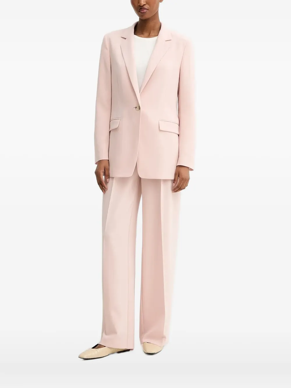 Hugo Boss Single-breasted Blazer In Pink