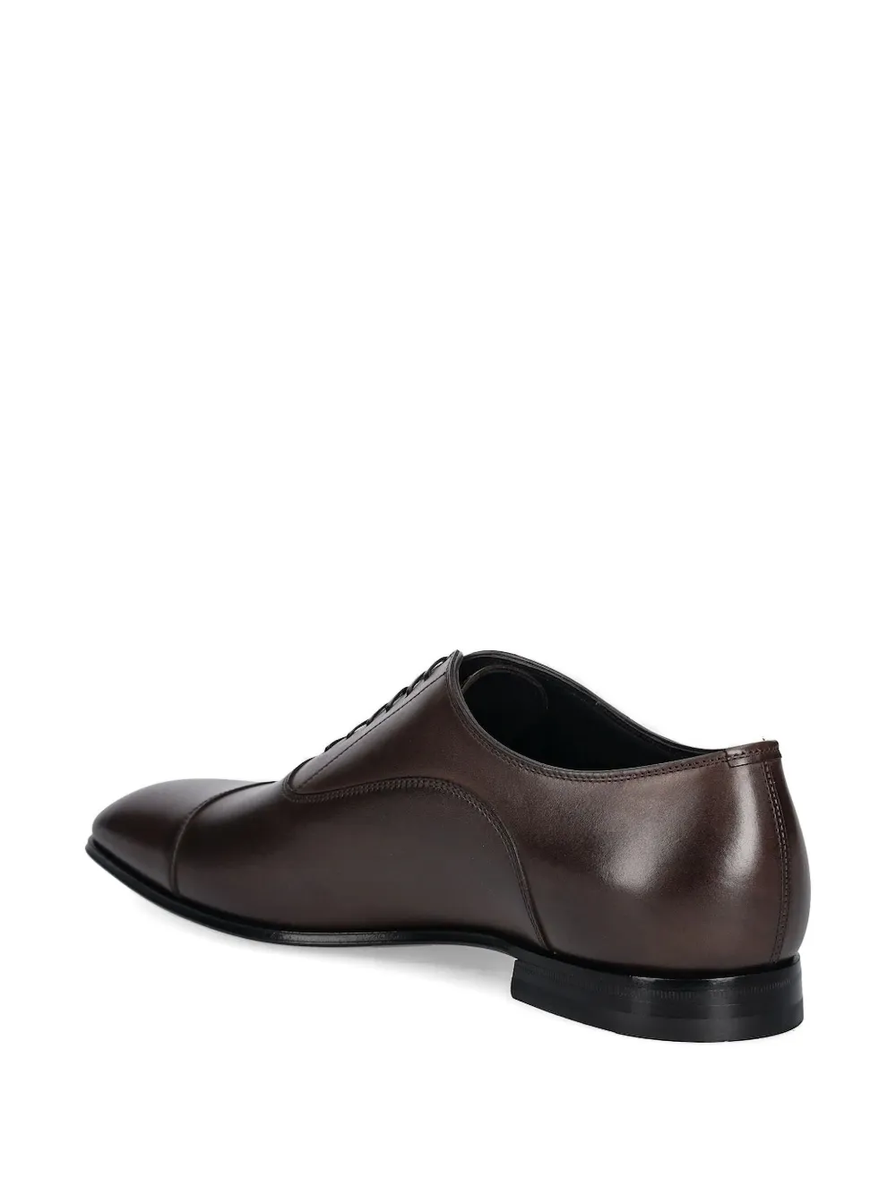 BOSS leather lace-up oxford shoes Brown