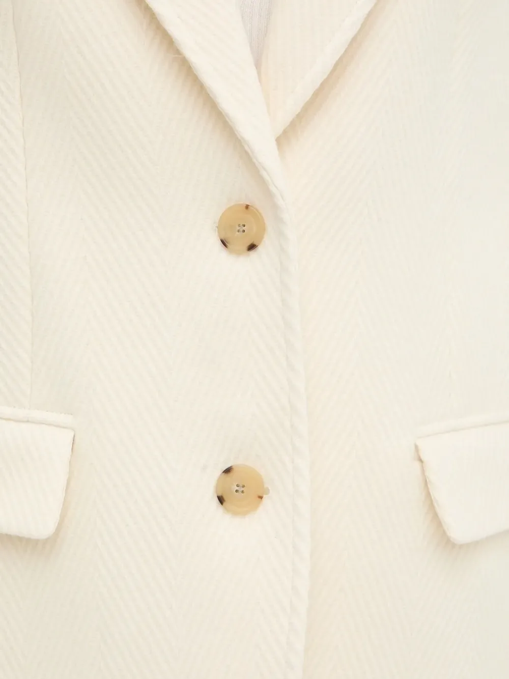 Hugo Boss Herringbone-pattern Blazer In White