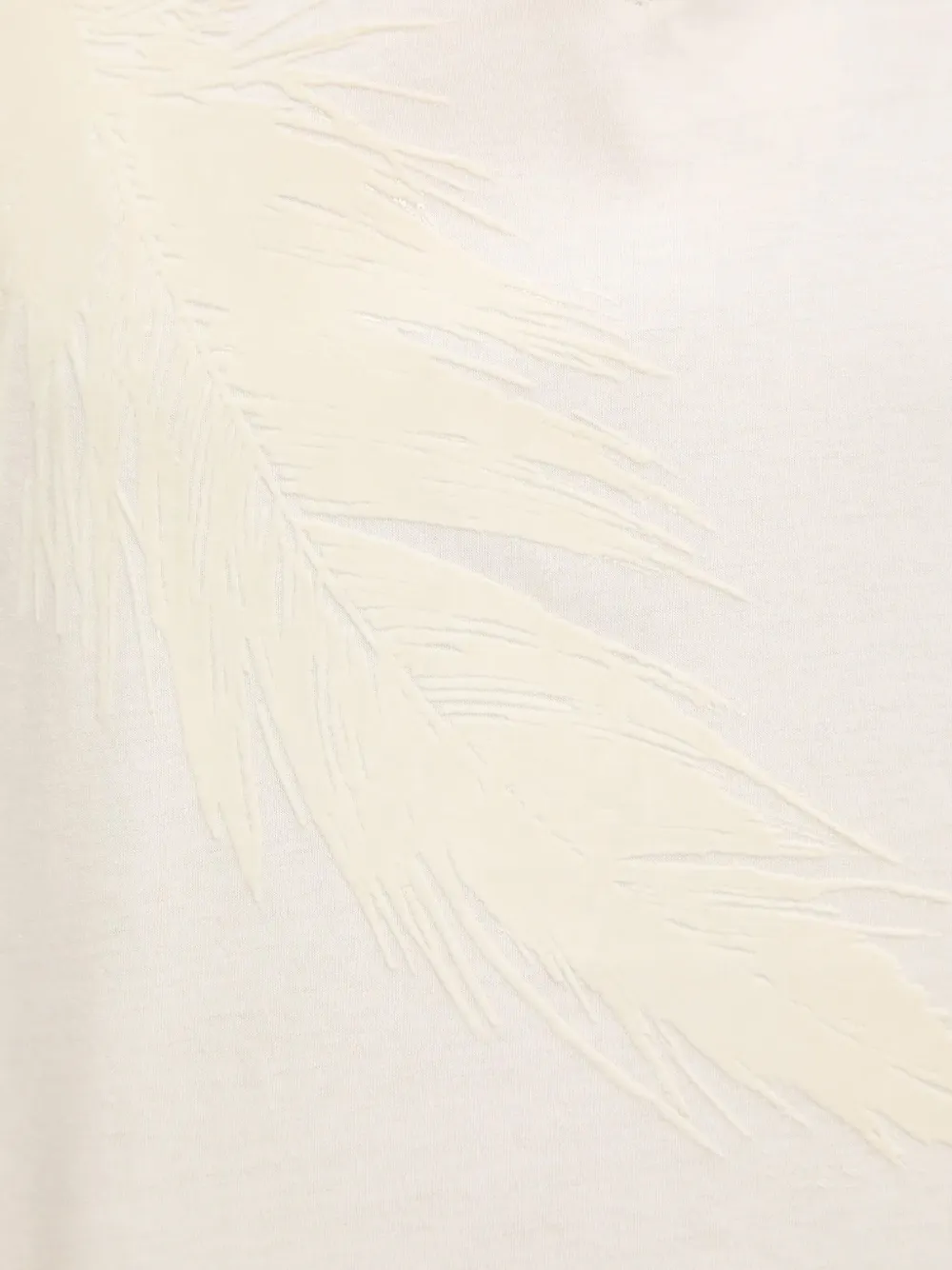 BOSS feather-embellished v-neck T-shirt Wit