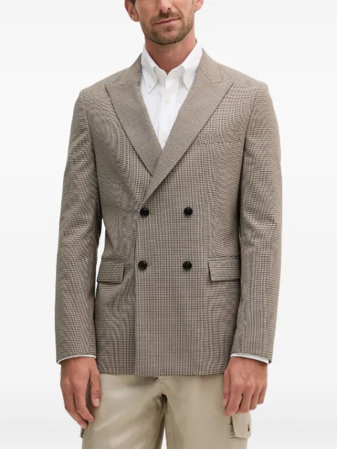 BOSS double-breasted checked blazer